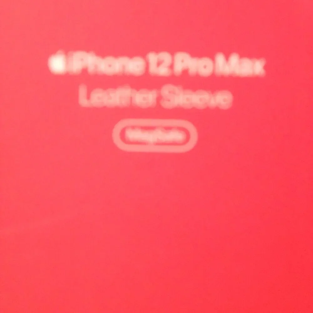 Apple IPhone 12 Pro Max Scarlet Red Leather Sleeve Mag Safe-NEW